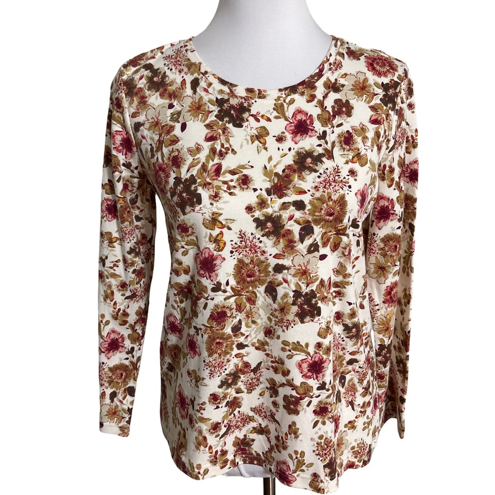 Laura Scott Floral Long Sleeve Top Women's